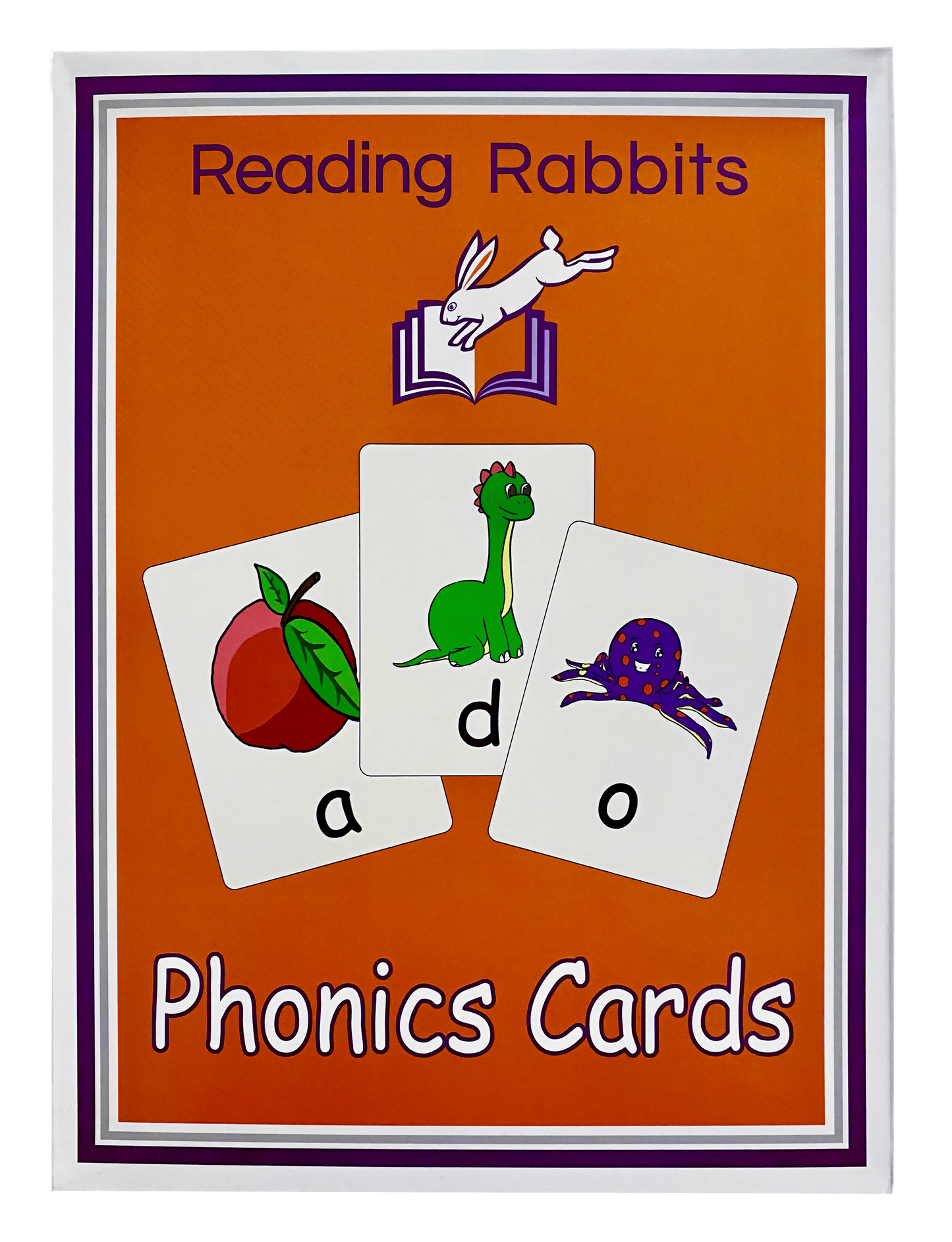 Reading Rabbits Phonics Cards A4 Teaching Set- Initial Sounds