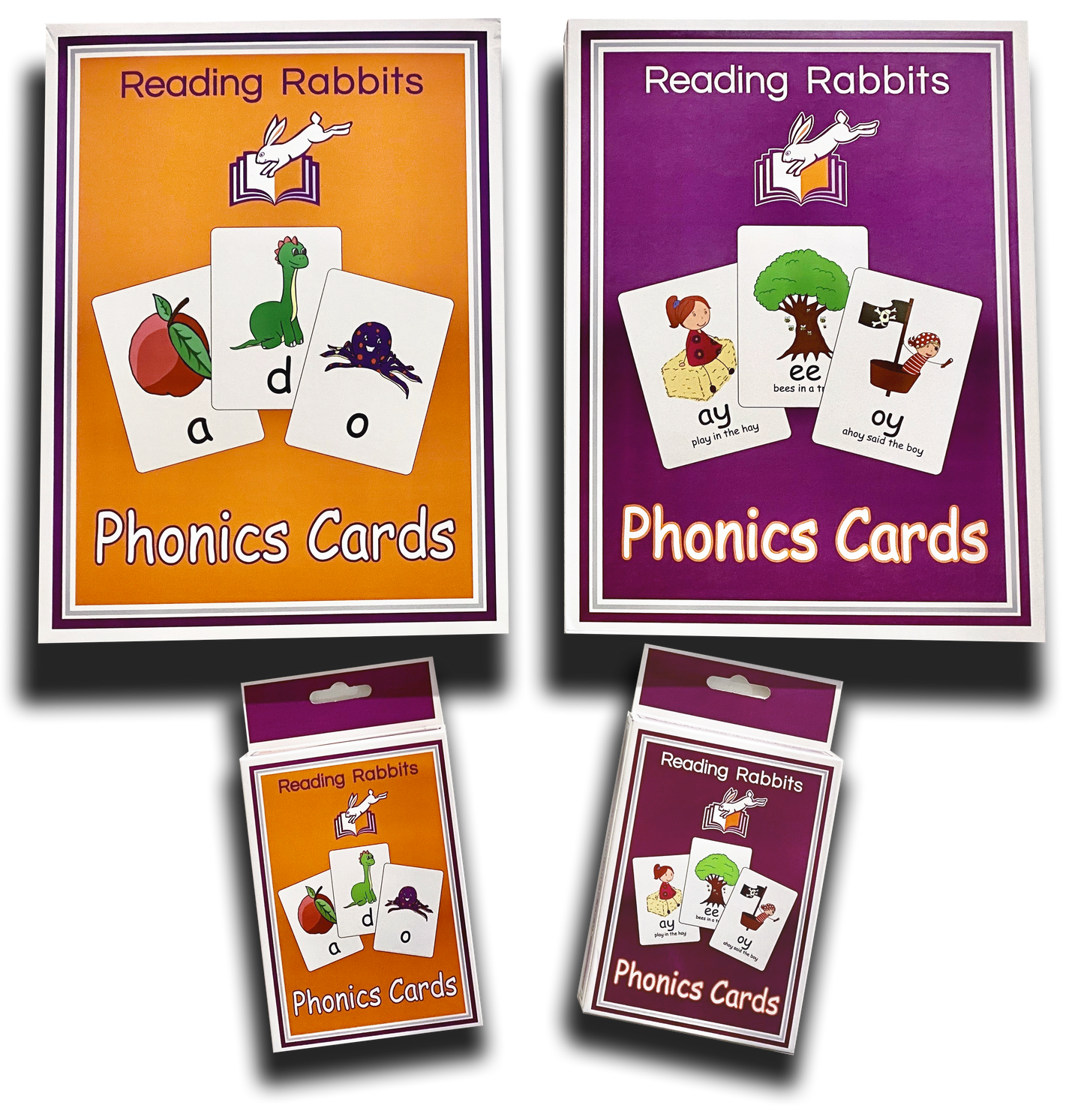 Reading Rabbits Phonics Cards A4 Teaching Set- Initial Sounds