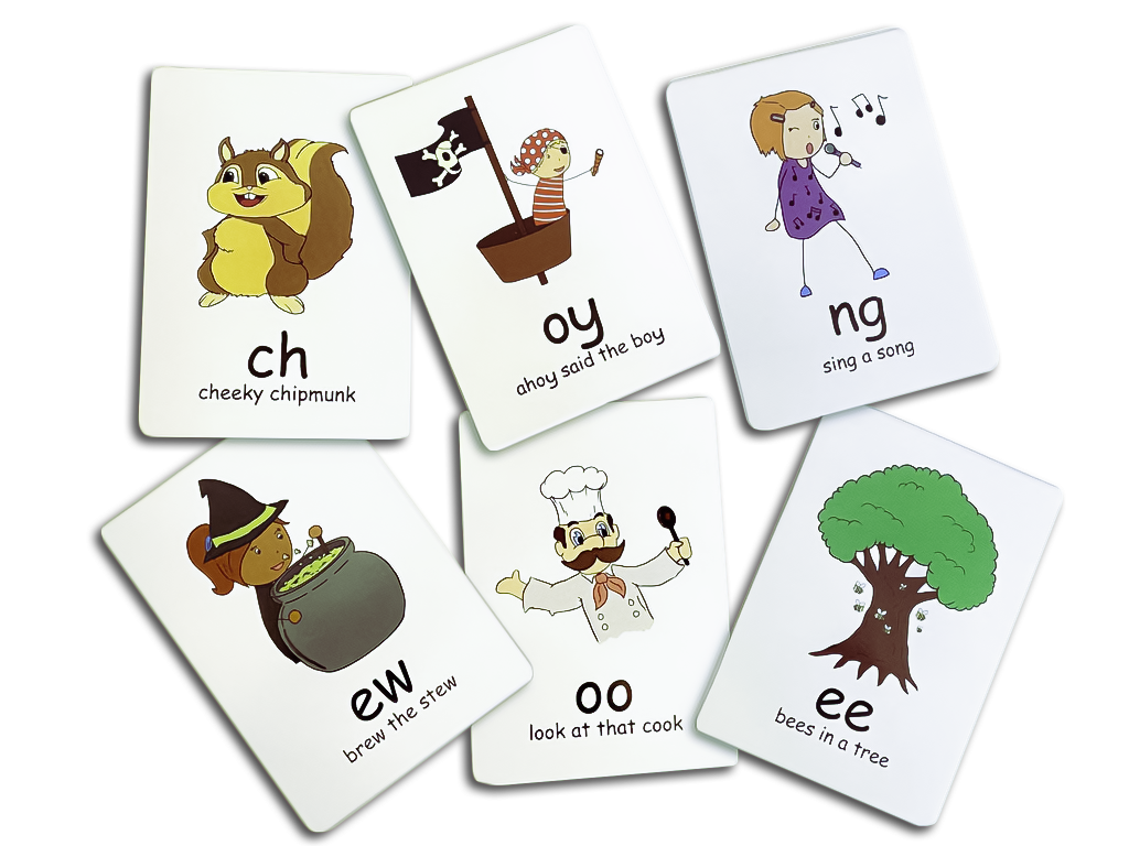 Reading Rabbits Phonics Cards- Digraphs and Trigraphs