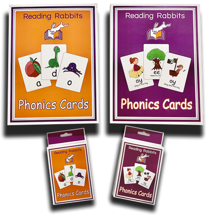 Reading Rabbits Phonics Cards A4 Teaching Set- Digraphs and Trigraphs