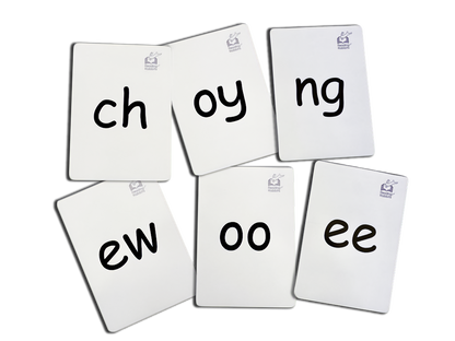 Reading Rabbits Phonics Cards A4 Teaching Set- Digraphs and Trigraphs